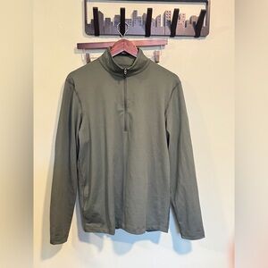 Lululemon Soft Jersey 1/4 Zip in Legacy Green